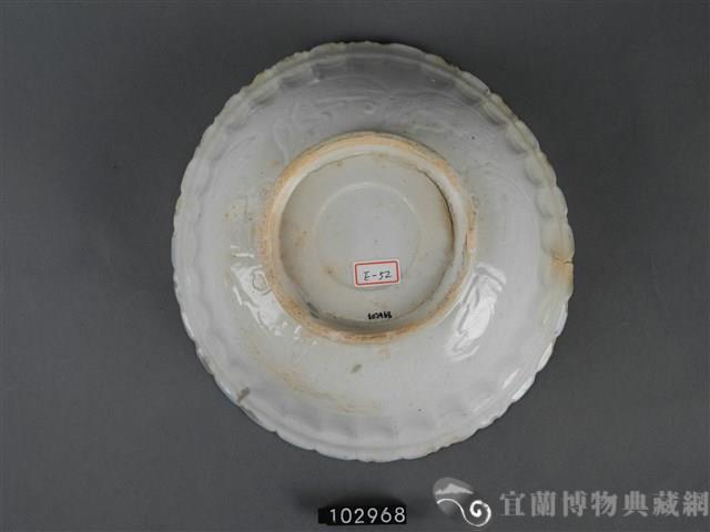 青花桃紅彩鶴紋碗藏品圖，第3張