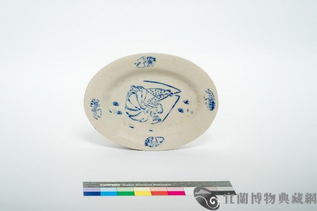 鶯歌蓋印蝦紋腰子盤藏品圖，第1張