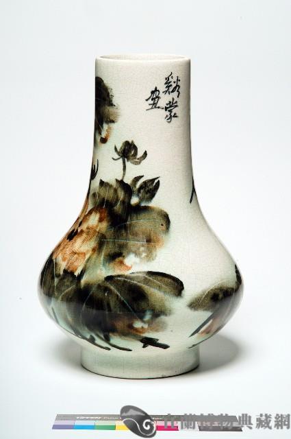 龍門手繪荷花鳥紋瓶藏品圖，第1張