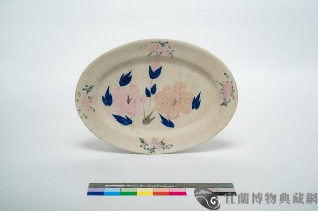 鶯歌手繪花卉腰子盤藏品圖，第1張