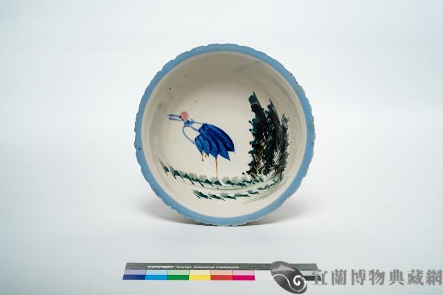 鶯歌手繪鶴紋碗公藏品圖，第1張