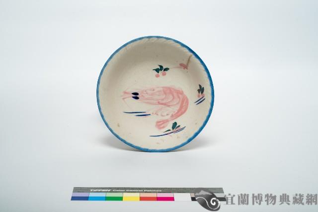 鶯歌手繪胭脂紅蝦紋碗公藏品圖，第1張