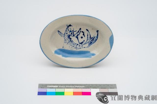 鶯歌蓋印加彩腰子魚盤藏品圖，第1張