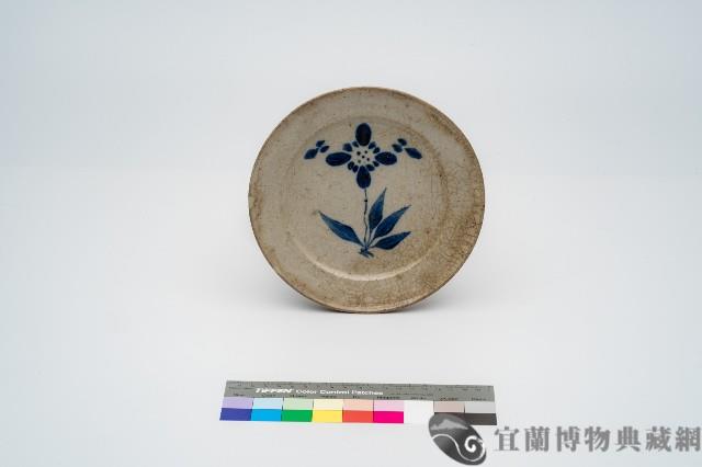 鶯歌手繪青花花卉盤藏品圖，第1張