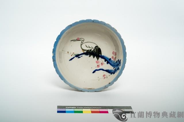 鶯歌手繪鶴紋碗公藏品圖，第1張