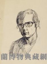 男子半身原子筆素描藏品圖，第1張