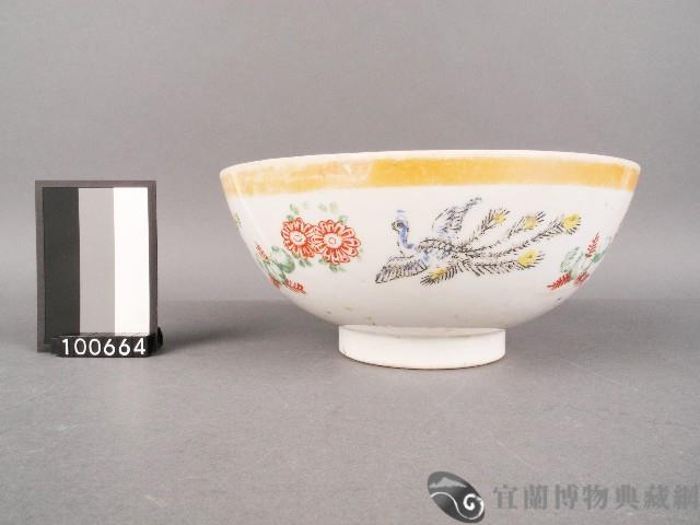 印花花卉鳳鳥紋碗藏品圖，第1張