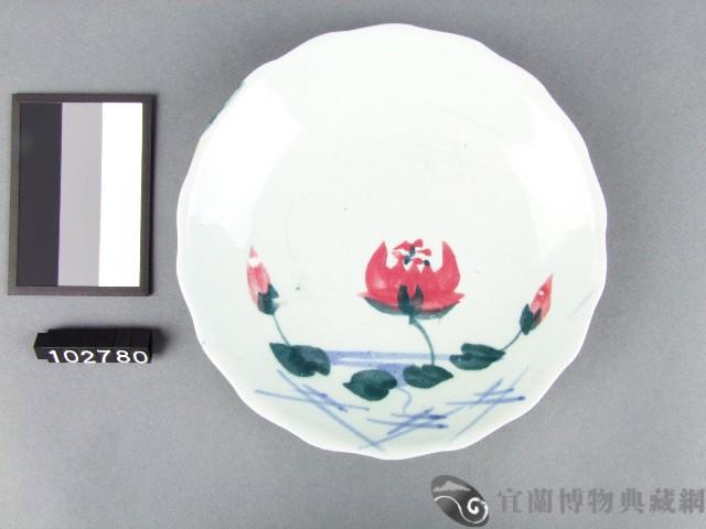 三彩荷花紋盤藏品圖，第1張
