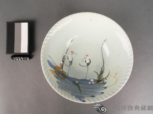 彩繪雙鶴紋碗藏品圖，第1張