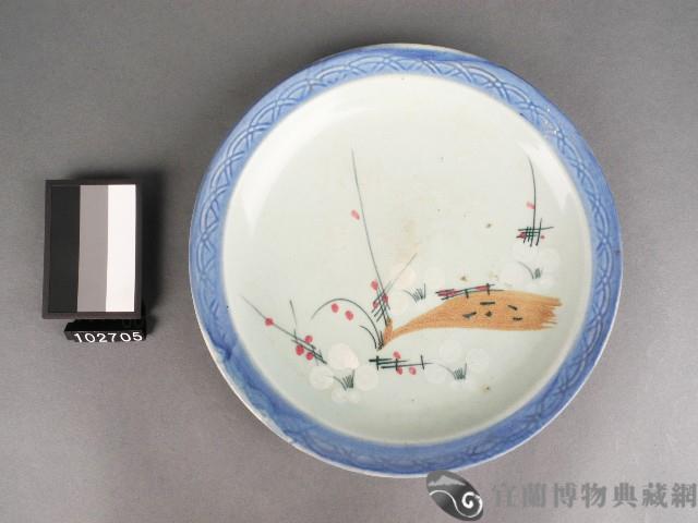 彩繪花卉紋盤藏品圖，第1張