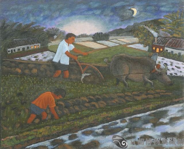 月光下犁田藏品圖，第1張