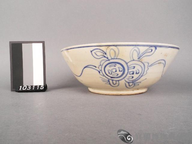 青花雙錢紋碗藏品圖，第1張