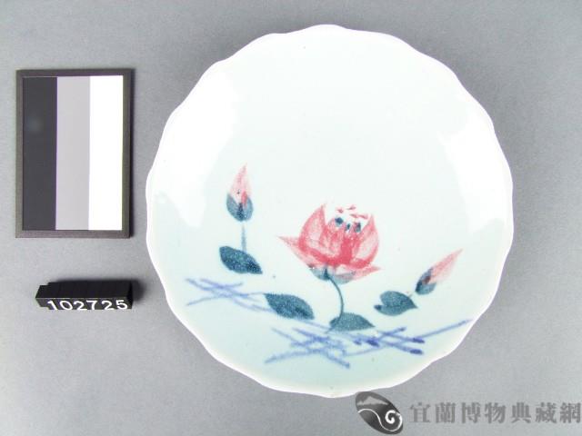 三彩荷花紋盤藏品圖，第1張