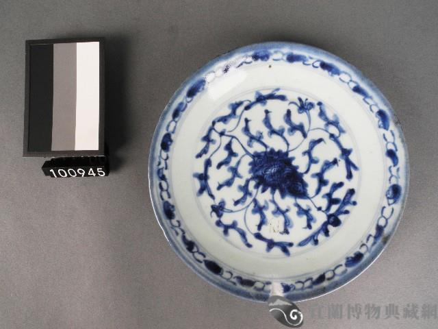 青花花卉纏枝盤藏品圖，第1張