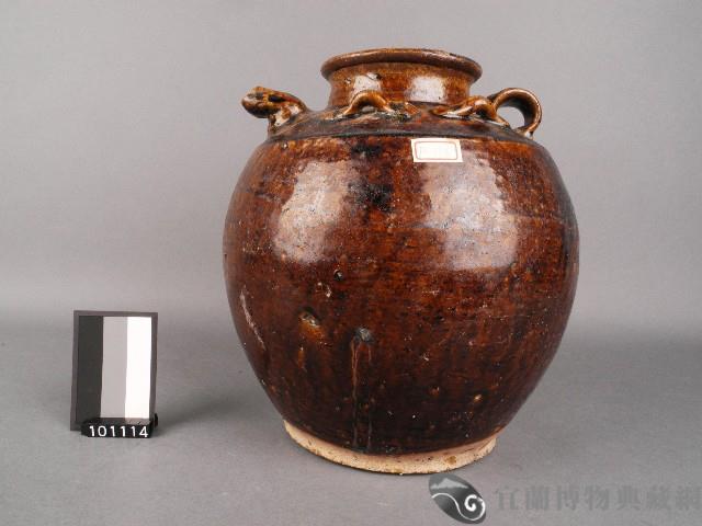 赤釉五耳茶壺藏品圖，第1張