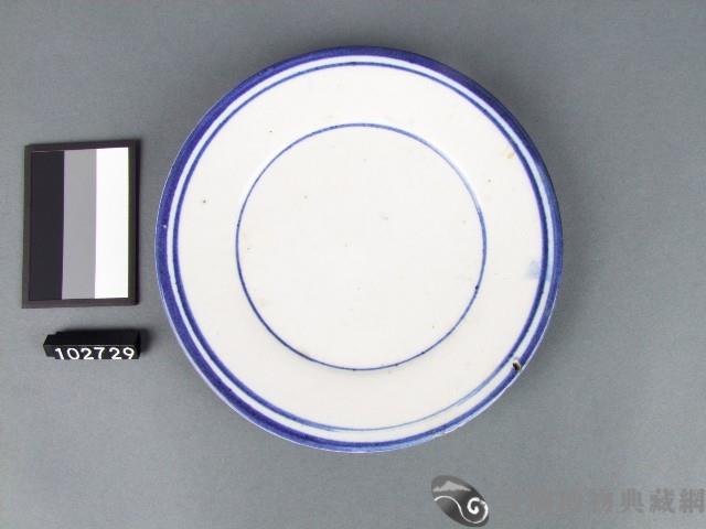 青花線紋盤藏品圖，第1張