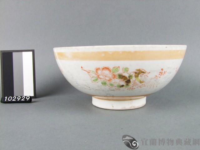 黃金釉彩繪花鳥紋碗藏品圖，第1張