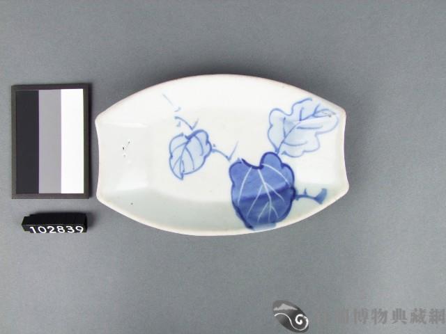 青花葉紋碟藏品圖，第1張