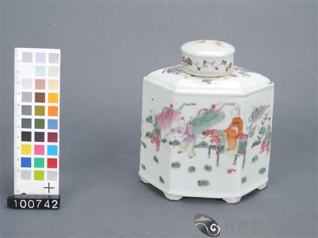 粉彩人物茶葉罐藏品圖，第1張