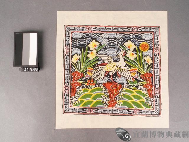 清代官服補子圖案-六品文官：鷺鷥絹印版畫藏品圖，第1張