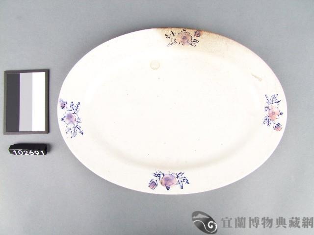 彩繪花卉紋盤藏品圖，第1張