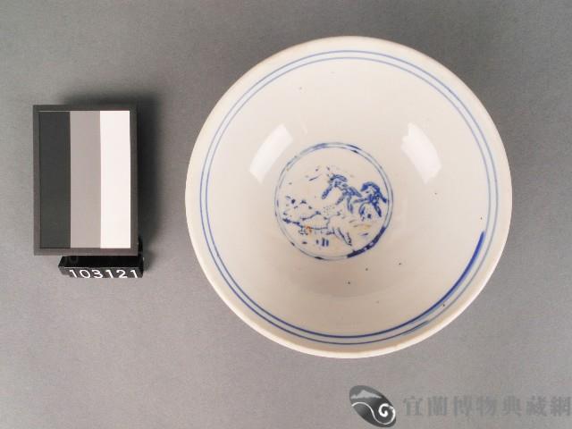 青花葉紋碗藏品圖，第1張