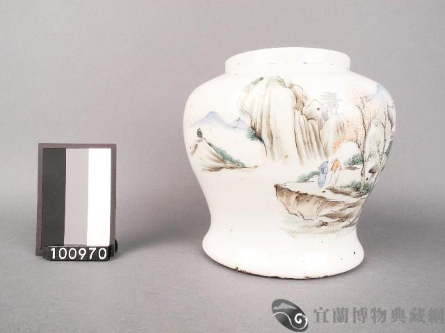 彩繪山水燉筒藏品圖，第1張