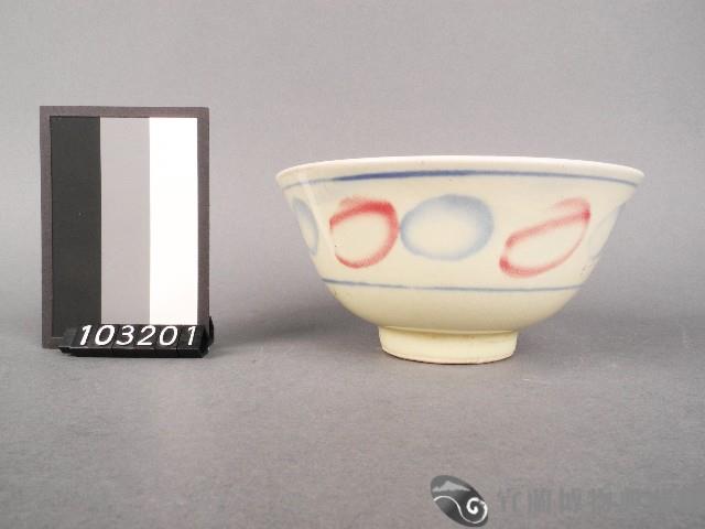 紅藍彩環圓紋碗藏品圖，第1張
