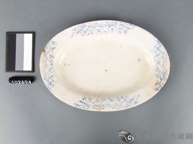 青花花卉紋盤藏品圖，第1張