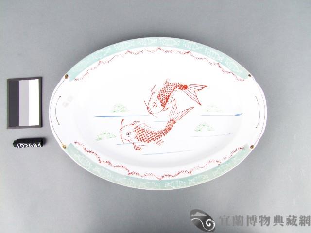 紅綠彩雙魚紋盤藏品圖，第1張