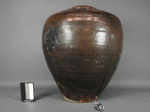 褐釉四耳甕藏品圖，第1張