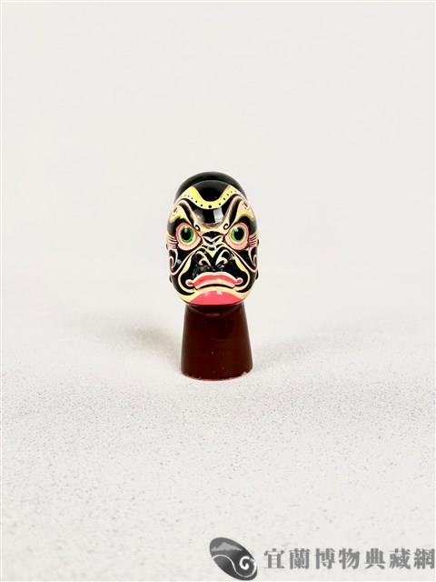 布袋戲偶頭 （黑花仔）藏品圖，第1張