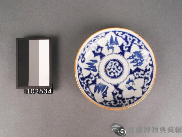 青花林景鹿紋碟藏品圖，第1張