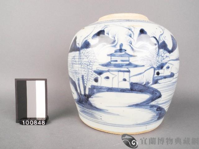 青花山水罐藏品圖，第1張