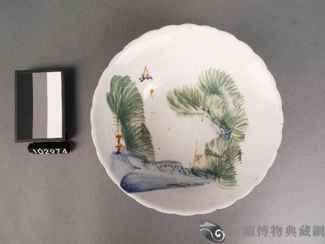 彩繪松鶴紋碗藏品圖，第1張