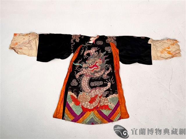 傀儡戲服（黑蟒袍）藏品圖，第1張