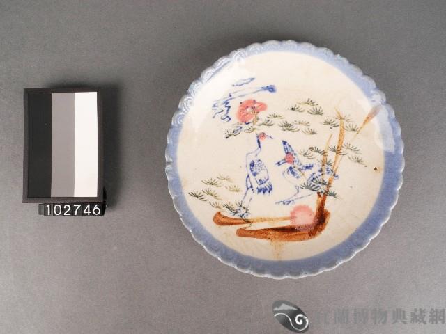 彩繪松鶴紋盤藏品圖，第1張