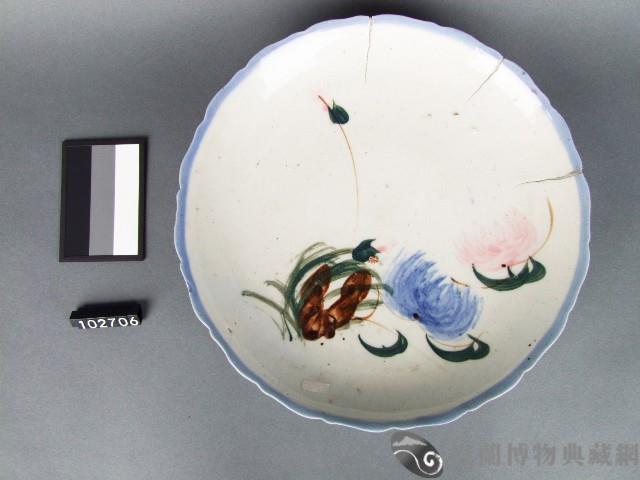 彩繪花卉紋盤藏品圖，第1張