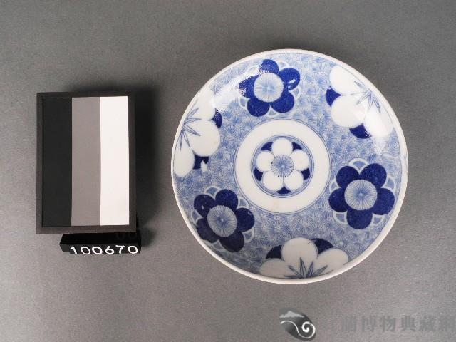 藍釉印花花卉紋盤藏品圖，第1張