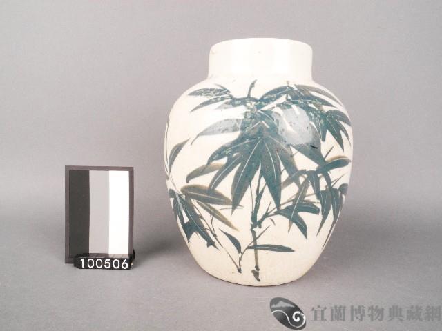 綠釉竹紋罐藏品圖，第1張