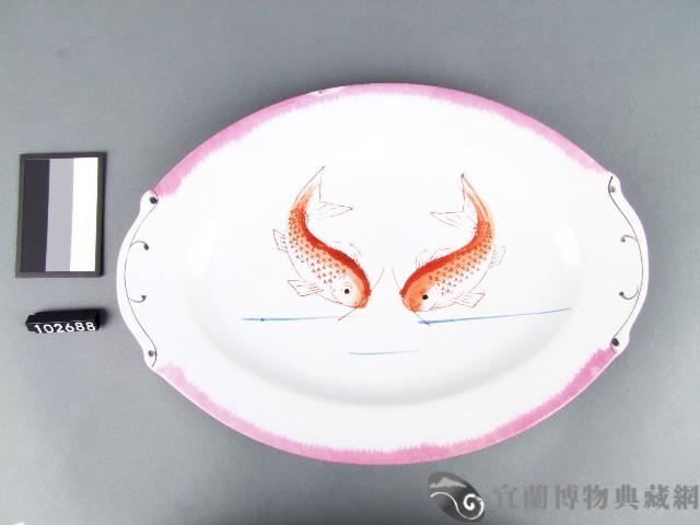 紅綠彩雙魚紋盤藏品圖，第1張