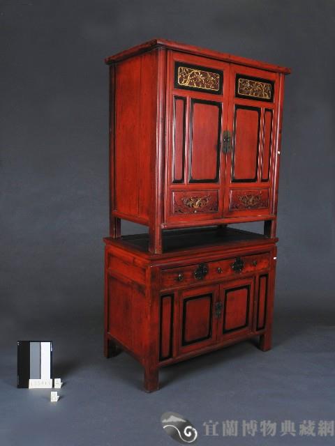 朱漆上下櫃藏品圖，第1張