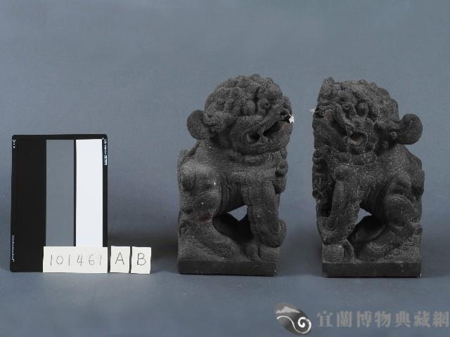 台灣石雕門獅座藏品圖，第1張