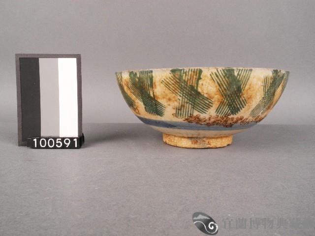 藍綠釉篦紋碗藏品圖，第1張