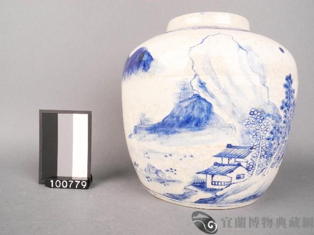 青花山水罐藏品圖，第1張
