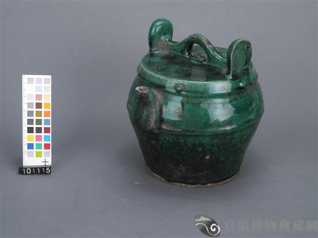 綠釉雙耳茶壺藏品圖，第1張