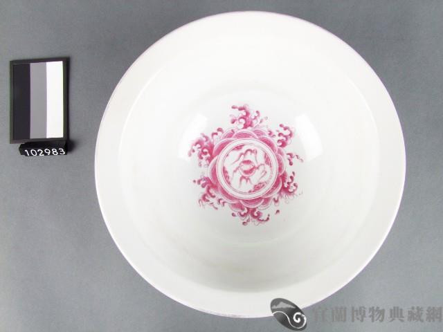 紅彩驪珠海濤紋碗藏品圖，第1張