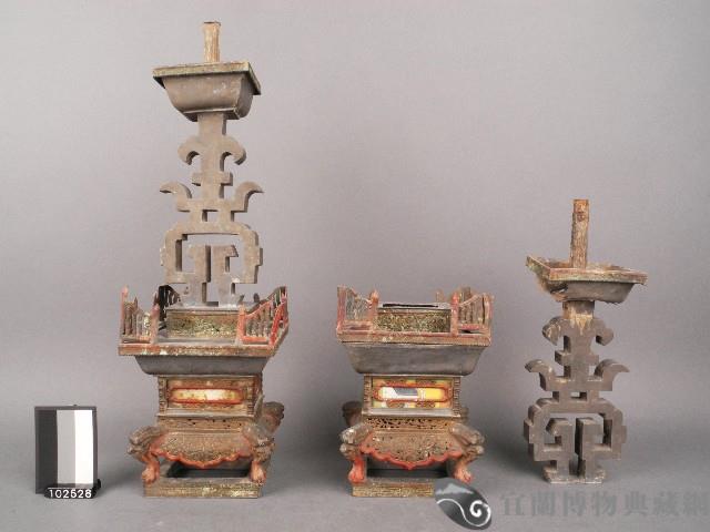 錫製壽字燭臺藏品圖，第1張