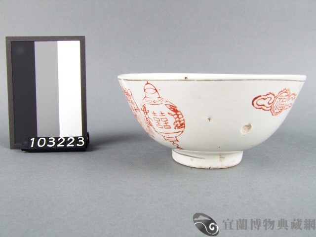 彩繪宮燈紋碗藏品圖，第1張