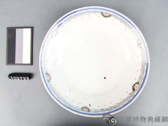 彩繪團花盤藏品圖，第1張